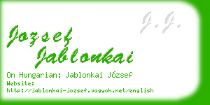 jozsef jablonkai business card
